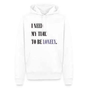 Citation solitaire - Sweat à capuche Premium bio Homme - blanc - Devant - Nico (187cm)