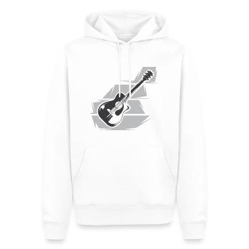 Gitarre Illustration Musiker Gitarrist Western - Männer Premium Bio Hoodie - Weiß - Vorne - Nico (187cm)