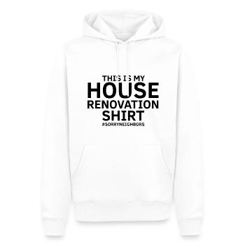 Conception de démolition de maisons et rénovation de maisons - Sweat à capuche Premium bio Homme - blanc - Devant - Nico (187cm)