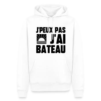 J’peux pas j’ai bateau - Sweat à capuche Premium bio Homme - blanc - Devant - Nico (187cm)
