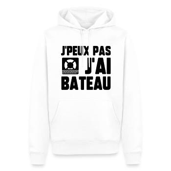 J’peux pas j’ai bateau - Sweat à capuche Premium bio Homme - blanc - Devant - Nico (187cm)