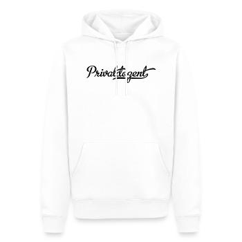 privatdozent - Männer Premium Bio Hoodie - Weiß - Vorne - Nico (187cm)
