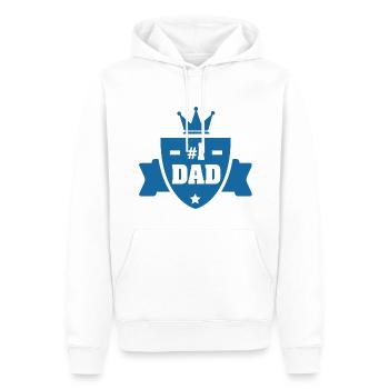 Vater Nummer eins - Männer Premium Bio Hoodie - Weiß - Vorne - Nico (187cm)