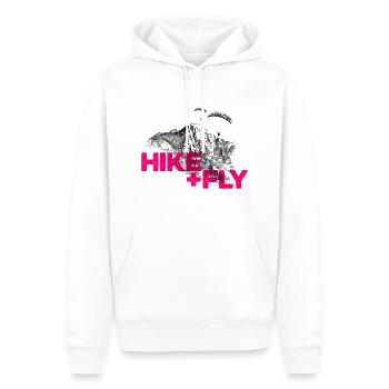 Hike & Fly Paragliding magenta - Männer Premium Bio Hoodie - Weiß - Vorne - Nico (187cm)