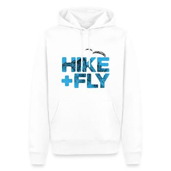 Hike & Fly Paragliding blau - Männer Premium Bio Hoodie - Weiß - Vorne - Nico (187cm)