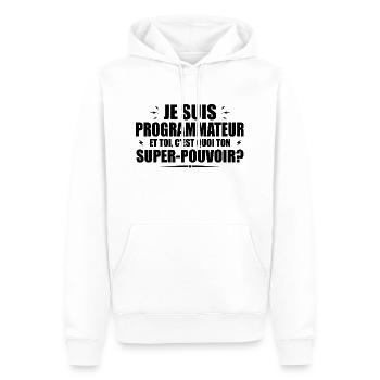 I'm a Programmer.What's your superpower - Men’s Premium Organic Hoodie - white - Front - Nico (187cm)