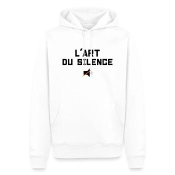 L'Art Du Silence - Sweat à capuche Premium bio Homme - blanc - Devant - Nico (187cm)