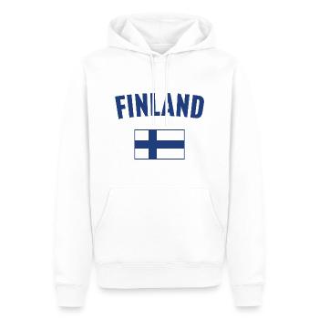 Finnland Flagge - Männer Premium Bio Hoodie - Weiß - Vorne - Nico (187cm)