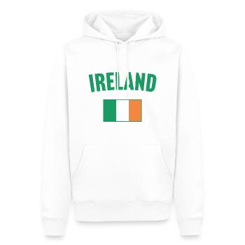 Drapeau de l’Irlande - Sweat à capuche Premium bio Homme - blanc - Devant - Nico (187cm)