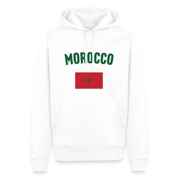Marokko Flagge - Männer Premium Bio Hoodie - Weiß - Vorne - Nico (187cm)