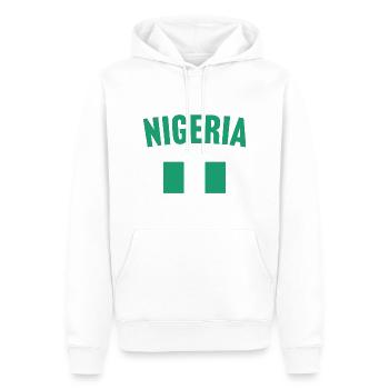 Drapeau du Nigeria - Sweat à capuche Premium bio Homme - blanc - Devant - Nico (187cm)