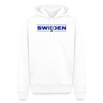 SWEDEN - Sweat à capuche Premium bio Homme - blanc - Devant - Nico (187cm)