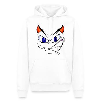 Fucking smile diable - Sweat à capuche Premium bio Homme - blanc - Devant - Nico (187cm)