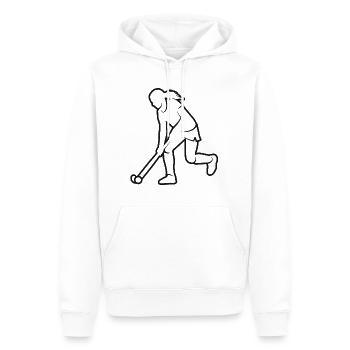 Feldhockey Spielerin Hockey Frauen Hockeyspielerin - Männer Premium Bio Hoodie - Weiß - Vorne - Nico (187cm)