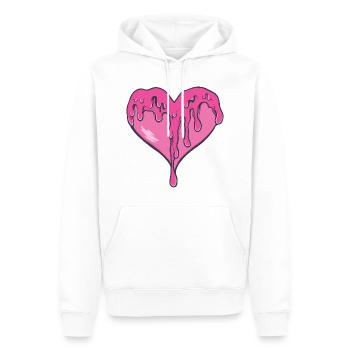 Cœur fondant - Sweat à capuche Premium bio Homme - blanc - Devant - Nico (187cm)