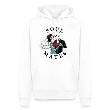 Âmes sœurs - Sweat à capuche Premium bio Homme - blanc - Devant - Nico (187cm)