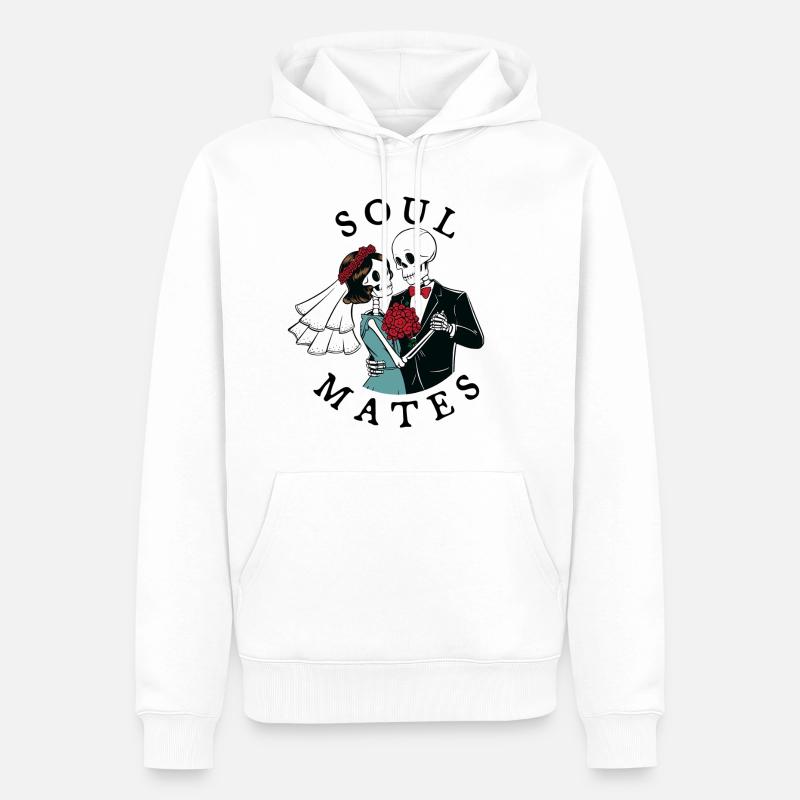 Âmes sœurs - Sweat à capuche Premium bio Homme - blanc