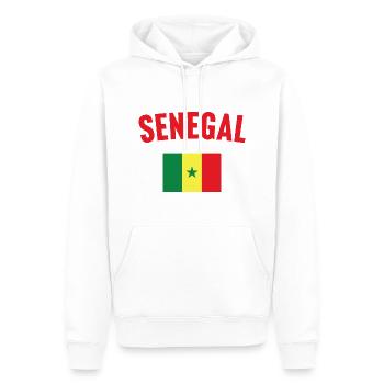 Senegal Flagge - Männer Premium Bio Hoodie - Weiß - Vorne - Nico (187cm)