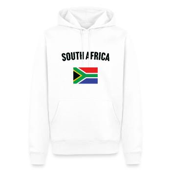 Drapeau de l’Afrique du Sud - Sweat à capuche Premium bio Homme - blanc - Devant - Nico (187cm)