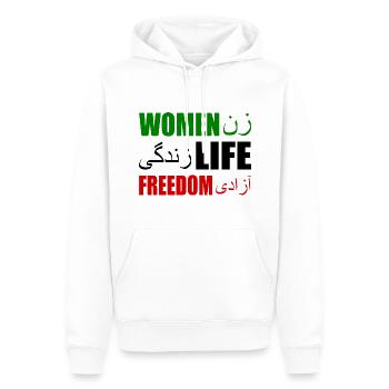 Women life freedom - Sweat à capuche Premium bio Homme - blanc - Devant - Nico (187cm)