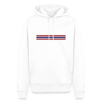Thaïlande rayures couleur - Sweat à capuche Premium bio Homme - blanc - Devant - Nico (187cm)