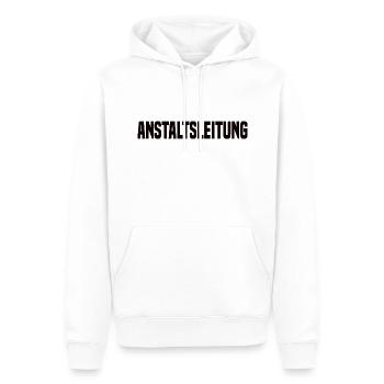 Anstaltsleitung - Männer Premium Bio Hoodie - Weiß - Vorne - Nico (187cm)