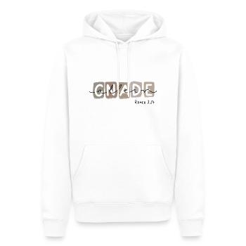 Gnade allein - Männer Premium Bio Hoodie - Weiß - Vorne - Nico (187cm)