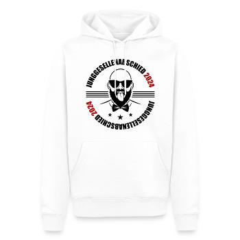 Junggesellenabschied 2024 - Männer Premium Bio Hoodie - Weiß - Vorne - Nico (187cm)