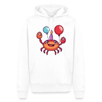 Krebs Krabbe Geburtstag Comic Niedlich - Männer Premium Bio Hoodie - Weiß - Vorne - Nico (187cm)