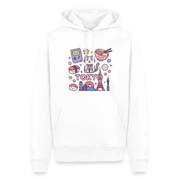 Kawaii Tokyo Design for Japan Fans - Men’s Premium Organic Hoodie - white - Front - Nico (187cm)