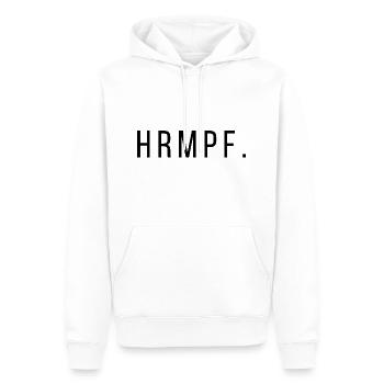 Quotes Hrmpf LSBTFRQ - Männer Premium Bio Hoodie - Weiß - Vorne - Nico (187cm)