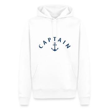 Captain - Men’s Premium Organic Hoodie - white - Front - Nico (187cm)