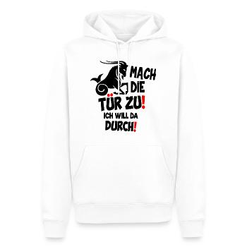 Steinbock Spruch - Männer Premium Bio Hoodie - Weiß - Vorne - Nico (187cm)