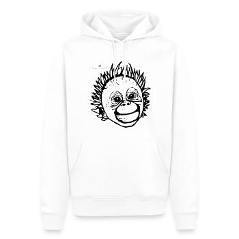 Seltene Waldmenschen - Männer Premium Bio Hoodie - Weiß - Vorne - Nico (187cm)
