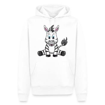 Lustiges Niedliches Cooles Baby Zebra Afrika - Männer Premium Bio Hoodie - Weiß - Vorne - Nico (187cm)