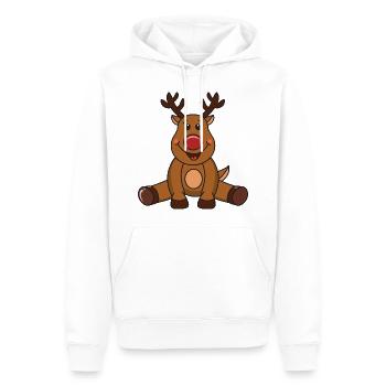 Noël - Sweat à capuche Premium bio Homme - blanc - Devant - Nico (187cm)