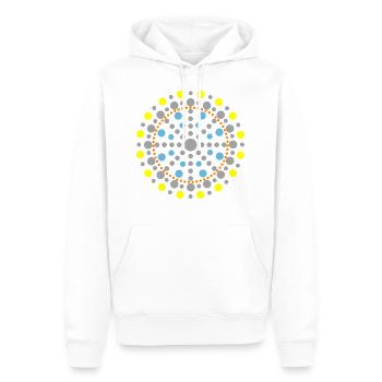 Zen Mandala des Friedens - Männer Premium Bio Hoodie - Weiß - Vorne - Nico (187cm)