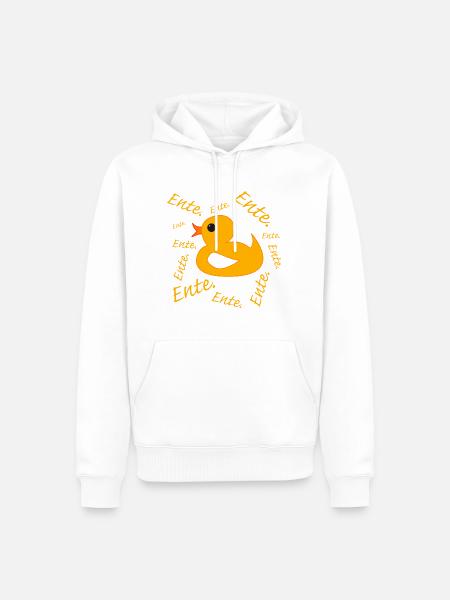 Ente Ente Ente - Männer Premium Bio Hoodie - Weiß