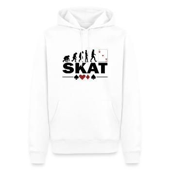 Skat Kartenspiel Evolution Lustig für Skatspieler - Männer Premium Bio Hoodie - Weiß - Vorne - Nico (187cm)