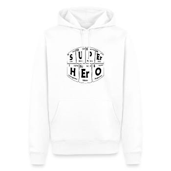 Superheld Held Chemische Elemente Periodensystem - Männer Premium Bio Hoodie - Weiß - Vorne - Nico (187cm)