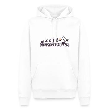Réalisateur Réalisateur Direction Evolution Drôle - Sweat à capuche Premium bio Homme - blanc - Devant - Nico (187cm)