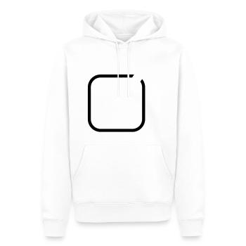 hook symbol - Men’s Premium Organic Hoodie - white - Front - Nico (187cm)