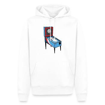 Motif vectoriel flipper flipper - Sweat à capuche Premium bio Homme - blanc - Devant - Nico (187cm)