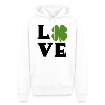 Four-leaf clover New Year lucky clover clover clover - Men’s Premium Organic Hoodie - white - Front - Nico (187cm)