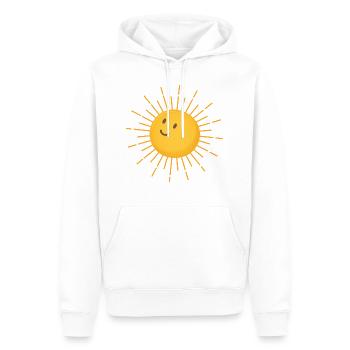 Soleil - Sweat à capuche Premium bio Homme - blanc - Devant - Nico (187cm)