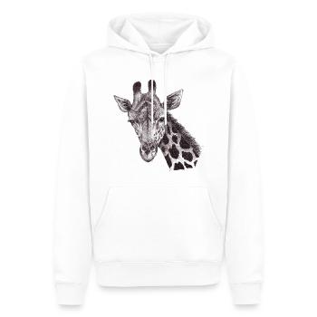 Giraffenkopf gezeichnet - Männer Premium Bio Hoodie - Weiß - Vorne - Nico (187cm)