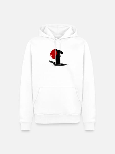 Klassische japanische Kunst: Kimono Ink - Männer Premium Bio Hoodie - Weiß