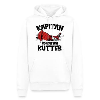 KAPITÄN KUTTER - Männer Premium Bio Hoodie - Weiß - Vorne - Nico (187cm)