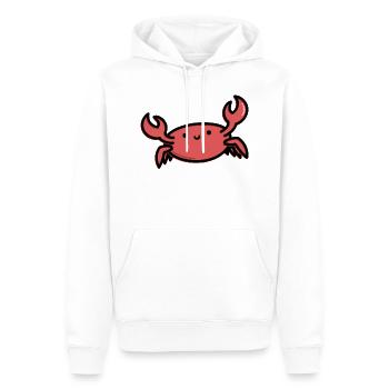 Crabe mignon - Sweat à capuche Premium bio Homme - blanc - Devant - Nico (187cm)
