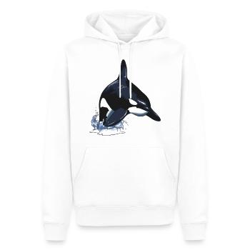 Orca Killerwal Schwertwal Sprung - Männer Premium Bio Hoodie - Weiß - Vorne - Nico (187cm)